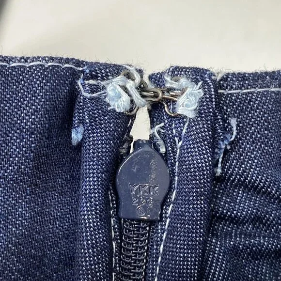 Pilcro Women's Sleeveless Harness Blouse Denim Blue Size M Flared Hook & Eye NWT